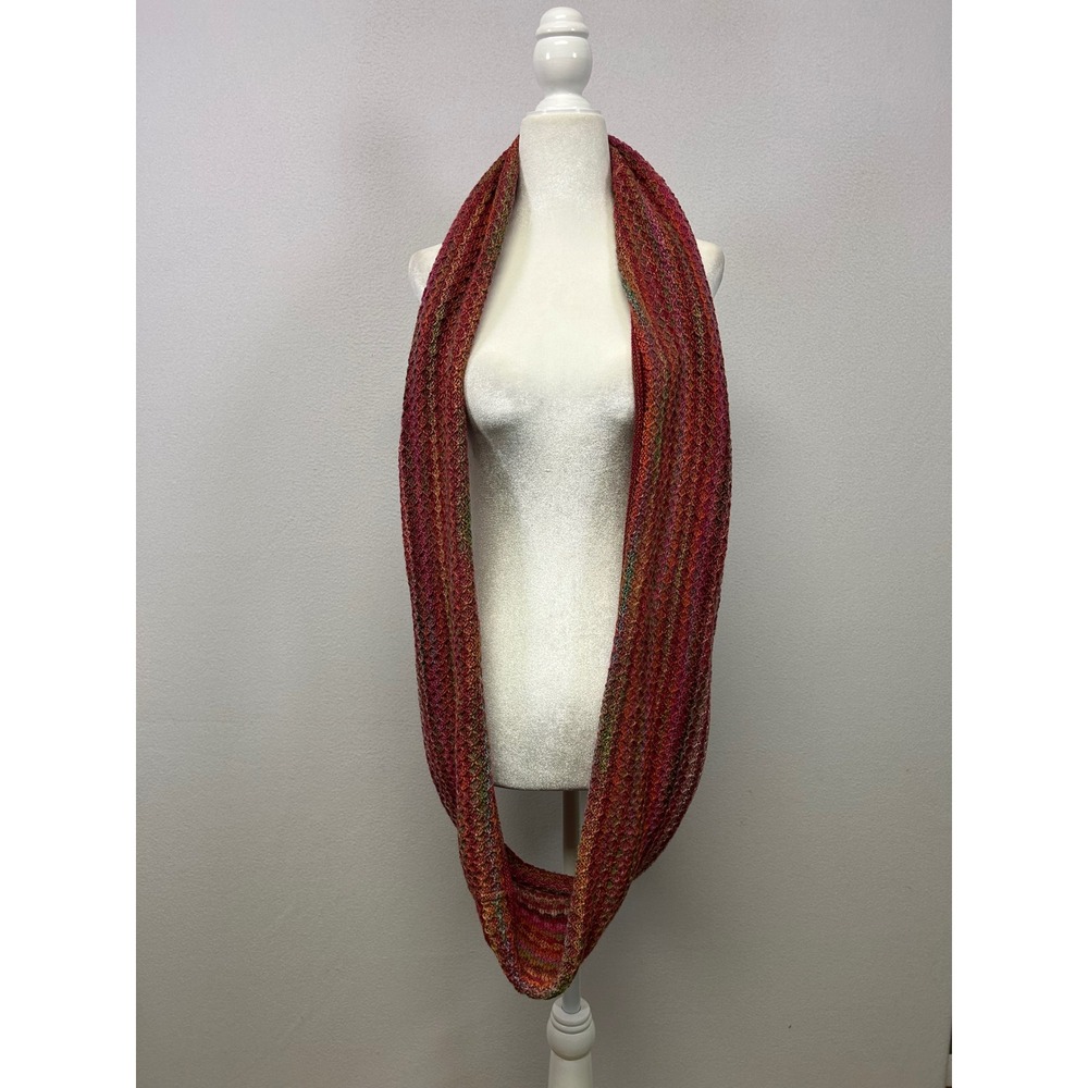 Boho Artisan Shupaca Women OS Saffron Multicolor Alpaca Blend Infinity Scarf NWT